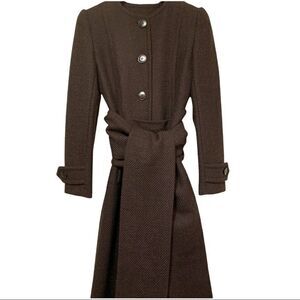 Dolce & Gabbana Wool Tie Belt Long Coat |Size:40|